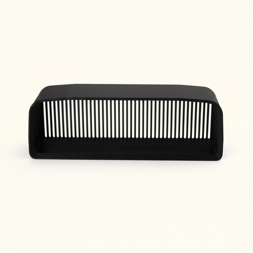 3D-printed Corydoras egg scraper in black and white for aquarium fish breeding